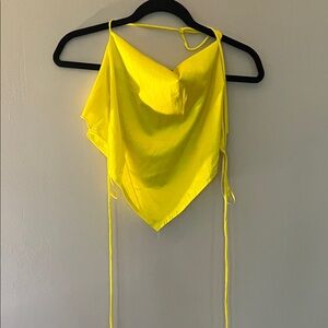 Vibrant Yellow Women's Halter Tank Top
